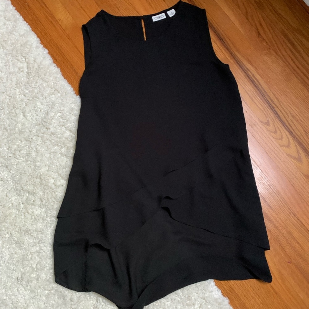 Sleeveless faux tiered top